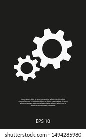 Icono vectorial de los engranajes. Icono de diseño Web. Símbolo de engranajes y engranajes. Icono de ruedas de engranaje. Ilustración del círculo de los perros. Logo de la rueda del engranaje. Vector EPS 10
