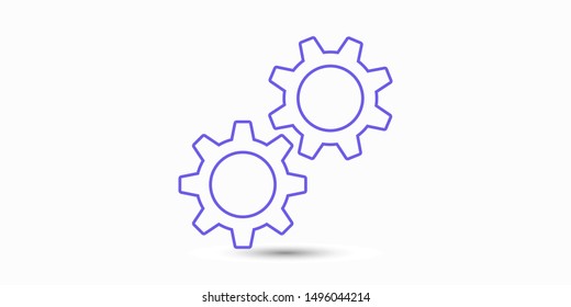 Gear vector icon. Web design icon. Gears and cogs symbol. Cog wheels icon. Cogs circle illustration. Gear wheel logo. Vector EPS 10