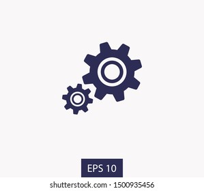 Gear vector icon. Web design icon. Gears and cogs symbol. Cog wheels icon. Cogs circle illustration. Gear wheel logo. Vector EPS 10