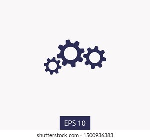 Gear vector icon. Web design icon. Gears and cogs symbol. Cog wheels icon. Cogs circle illustration. Gear wheel logo. Vector EPS 10