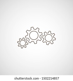 Gear vector icon. Web design icon. Gears and cogs symbol. Cog wheels icon. Cogs circle illustration. Gear wheel logo. Vector EPS 10