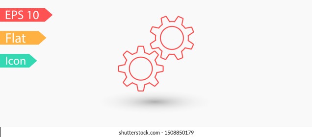 Gear vector icon. Web design icon. Gears and cogs symbol. Cog wheels icon. Cogs circle illustration. Gear wheel logo. Vector EPS 10