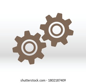 Icono del vector de engranajes. Icono de diseño web. Símbolo de engranajes y engranajes. Icono de ruedas de cog. Ilustración del círculo de los perros. Logo de la rueda del engranaje. EPS vectorial 10