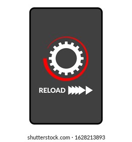 Gear vector illustration. Computer or PC or Smartphone problem need to maintenance icon. Customize build computer icon. Smartphone screen problem maintenance. Tools and gear on screen maintenance icon