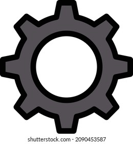 ilustración vectorial de engranajes aislada en un fondo transparente. iconos vectoriales de trazo para el concepto o gráficos web.