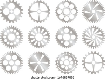 Gear vector illustration material collection