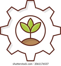 gear Vector illustration on a transparent background. Premium quality symbols.Vector line flat color icon for concept and graphic design.