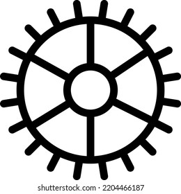 ilustración de vectores de engranajes en un fondo transparente.Símbolos de calidad premium.Iconos vectores de trazo para el diseño de conceptos y gráficos.