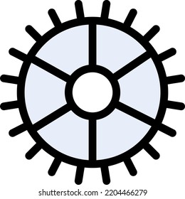 gear Vector illustration on a transparent background.Premium quality symmbols.Stroke vector icons for concept and graphic design.