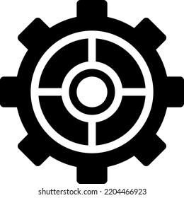 gear Vector illustration on a transparent background. Premium quality symmbols. Glyphs vector icons for concept and graphic design.