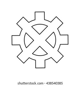 gear , Vector illustration over white background