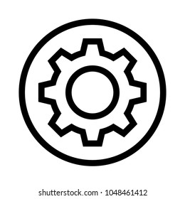 gear Vector Line Icon