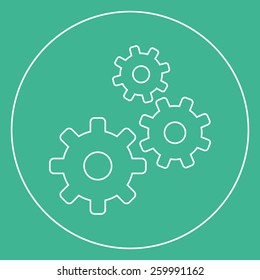 Gear vector line icon