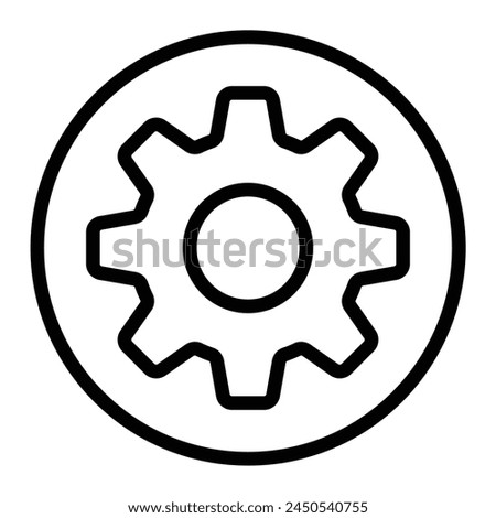 Gear Vector Line Icon design