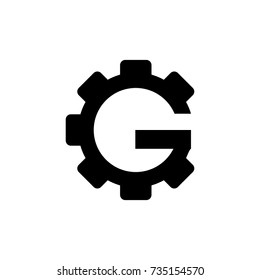 Symbols Alphabet Letter Combined Gear Symbol Stock Vector (Royalty Free ...