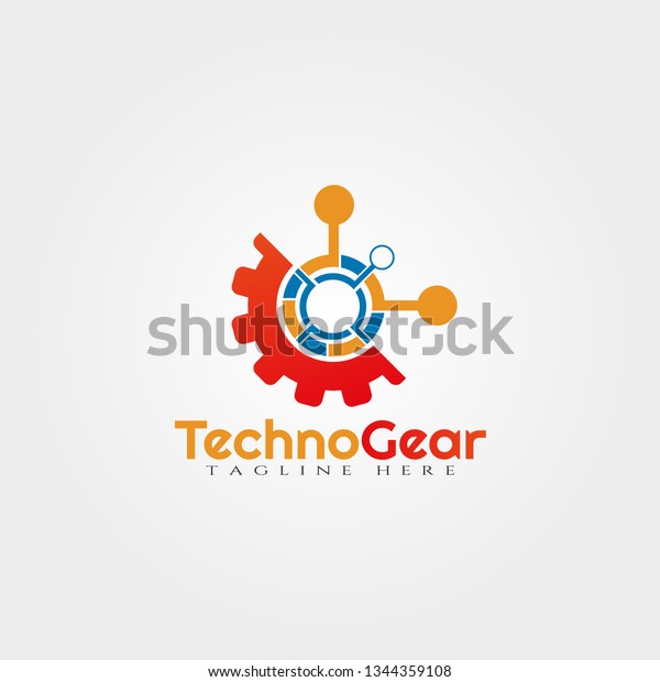 Gear vector logo\
design