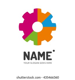 Gear. Vector logo design. Business concept icon.