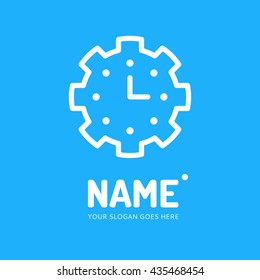Gear. Vector logo design. Business concept icon.