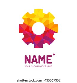Gear vector logo design. Business concept icon.