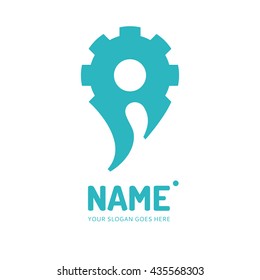 Gear vector logo design. Business concept icon.