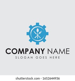 Design-Vorlage für das Logo der Vektorillustration des Zahnrades. Das Logo ist hochauflösend, kreativ und einzigartig. Sie können dieses Logo für Ihr Unternehmen und Ihre Website verwenden. Das ist ein Logo für druckfertige Grafiken.