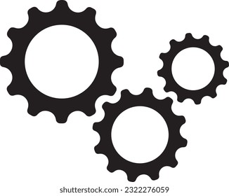 Gear vector logo icon template. Machine, progress, teamwork