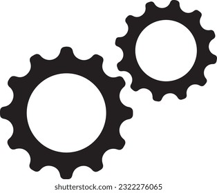 Gear vector logo icon template. Machine, progress, teamwork