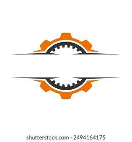 Vector de engranaje logo Plantilla icono automotriz