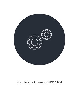 gear vector outline icon, can be used for weband mobile design