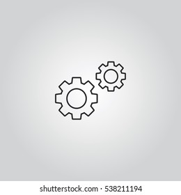 gear vector outline icon, can be used for weband mobile design