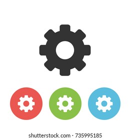 Gear vector single icon for web interface