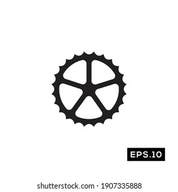 Gear Vector. Gear Symbol Silhouette Vector