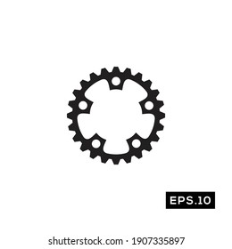 Gear Vector. Gear Symbol Silhouette Vector