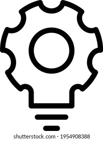gear vector thin line icon