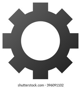 Gear vector toolbar icon for software design. Style is gradient icon symbol on a white background.