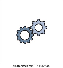 Zahnradvektor für die Symbolpräsentation von Webseiten-Symbolen