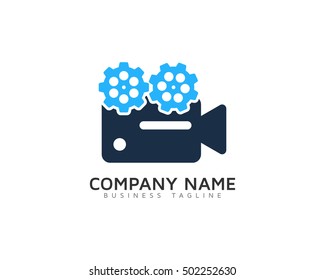 Gear Video Logo Design Template