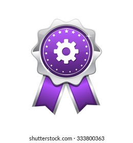 Gear Violet Vector Icon Design