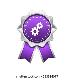 Gear Violet Vector Icon Design