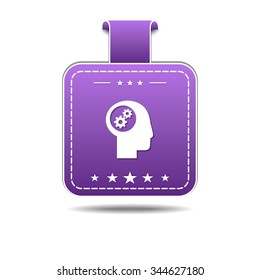 Gear Violet Vector Icon Design