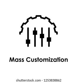 Gear, Volume Mixer, Mass Customization Icon. One Of Business Icons For Websites, Web Design, Mobile App