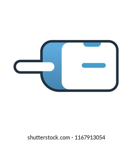 Gear VR vector illustration in line color design