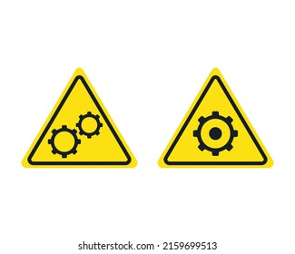 Gear Warning Sign Symbol Vector Illustration Stock Vector (Royalty Free ...