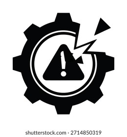 Uma engrenagem com um triângulo de aviso significa um problema do sistema que precisa de atenção imediata.
