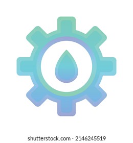 icono de la plantilla de diseño del logotipo de gradiente de agua de marcha