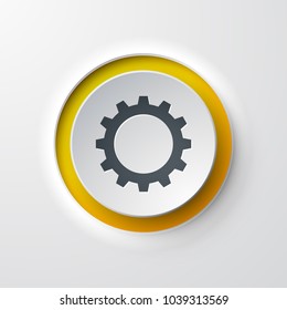 Gear web icon push button