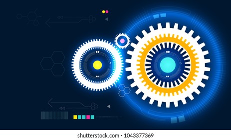 gear wheel abstract technology background