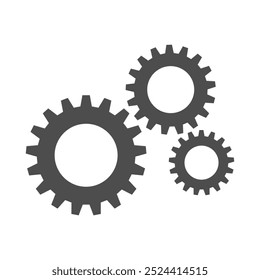 Conjunto de Vector abstracto de rueda dentada. Colección de diferentes ruedas dentadas grises oscuras aisladas en blanco. Mecanismo de engranajes estilo Doodle. Nueva idea de negocio, trabajo en equipo, progreso, concepto de tecnología.