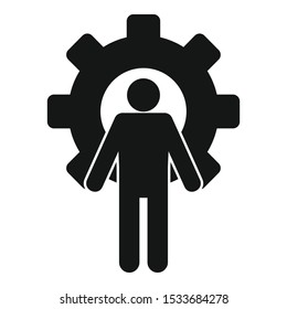 Gear wheel admin icon. Simple illustration of gear wheel admin vector icon for web design isolated on white background