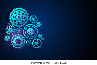 gear wheel cog stucture machine system tech innovative concept background design eps 10 vector